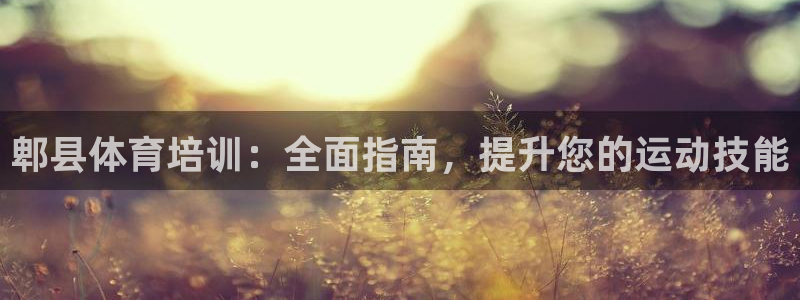 焦点娱乐总代理：郫县体育培训：全面指南，提升您的运动