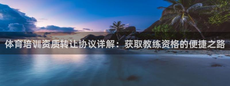 焦点娱乐网站下载地址是多少：体育培训资质转让协议详解：获取教